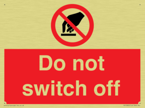 Do not switch off 